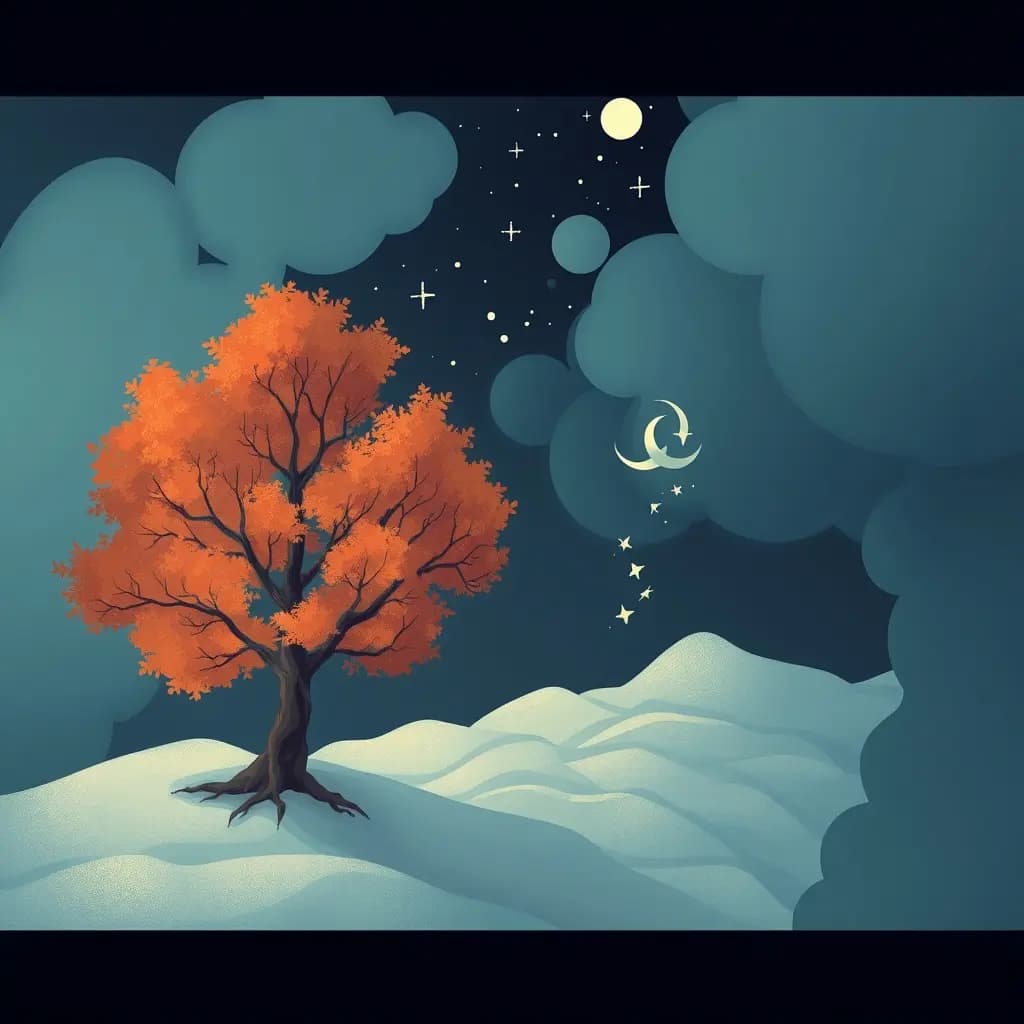 Dream illustration: Season Changing Mid-Scene