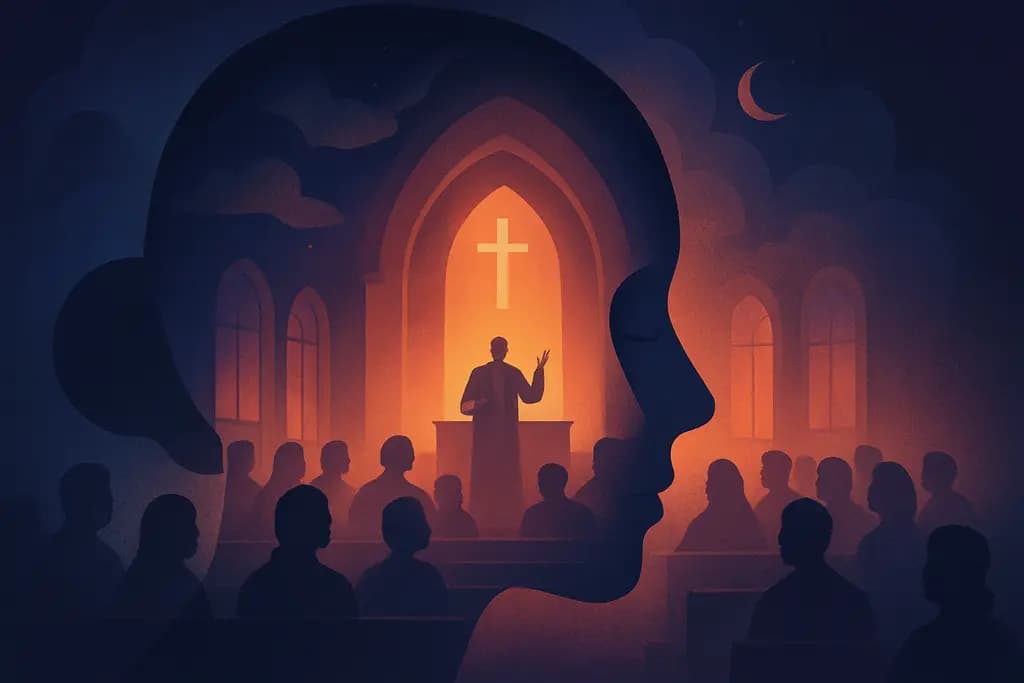 Dream illustration: seeing a church service in a dream meaning