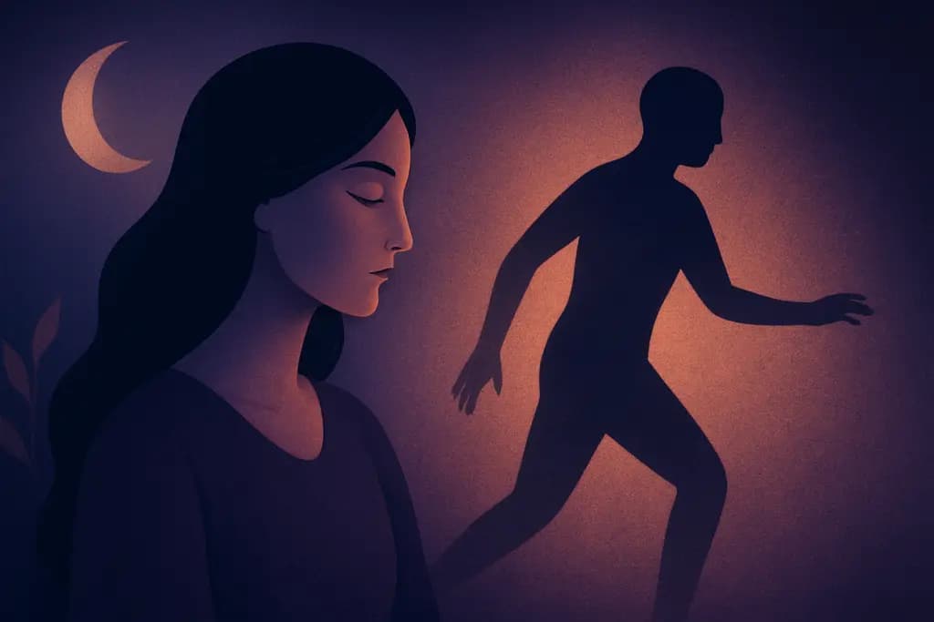 Dream illustration: seeing a shadow acting on its own meaning