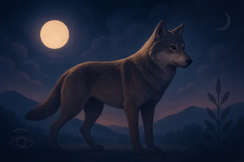 Dream illustration: Seeing a Wolf Alone