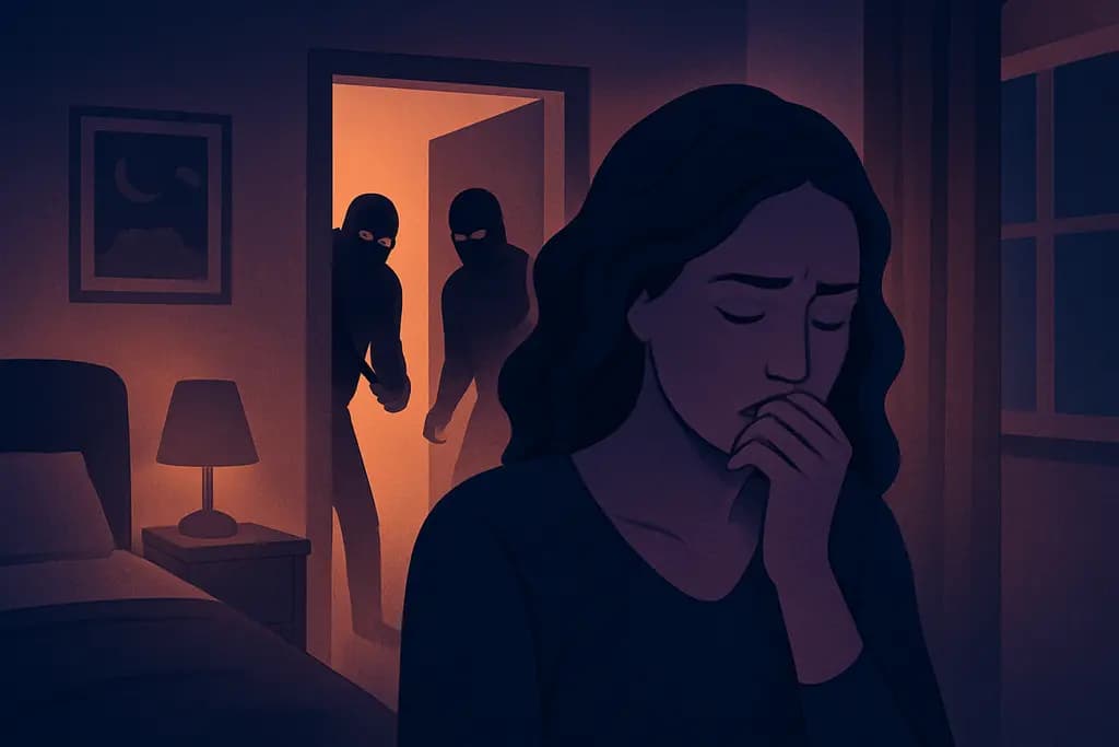 Dream illustration: seeing burglars in my house dream