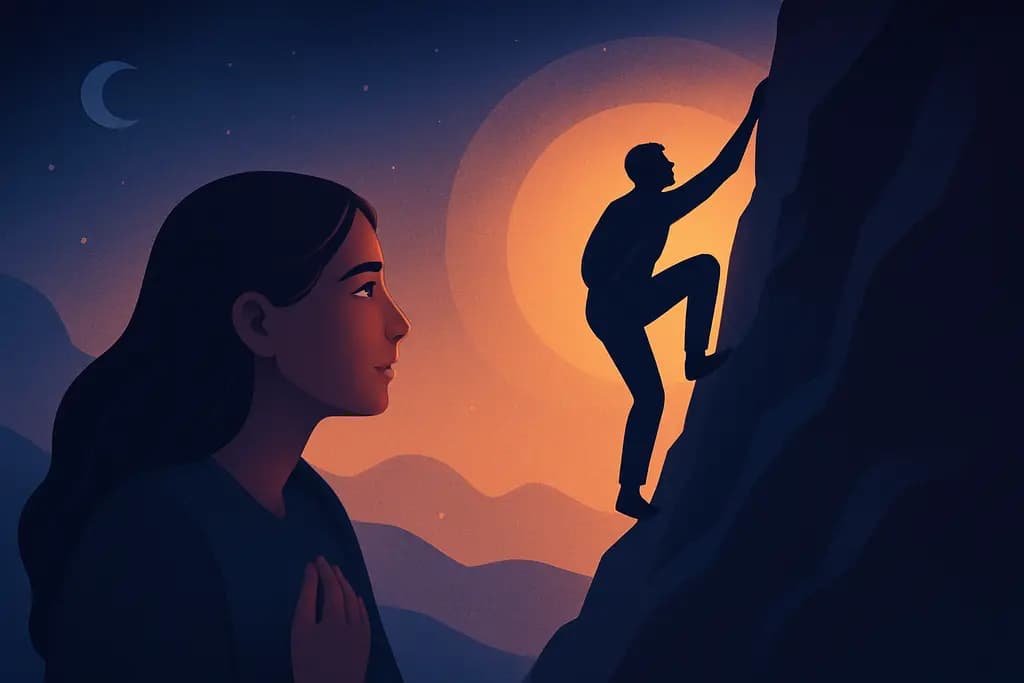 Dream illustration: seeing climbing