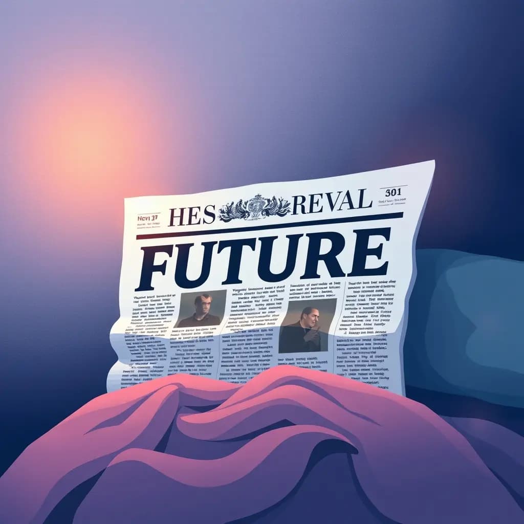 Dream illustration: Seeing future newspaper headline