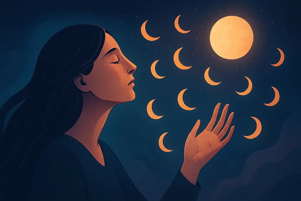 Dream illustration: Seeing Many Small Moons
