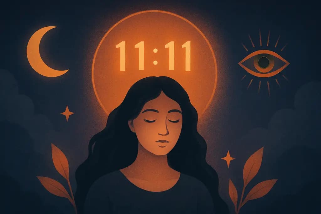 Dream illustration: Seeing repeating numbers or numerology signs (like 11:11)