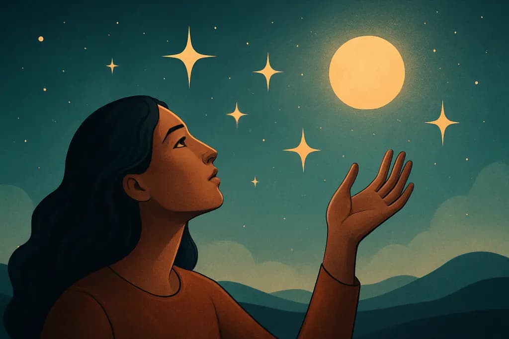 Dream illustration: Seeing stars during daytime