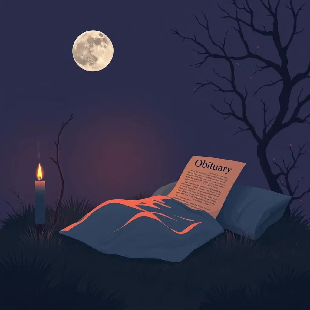 Dream illustration: Seeing your obituary