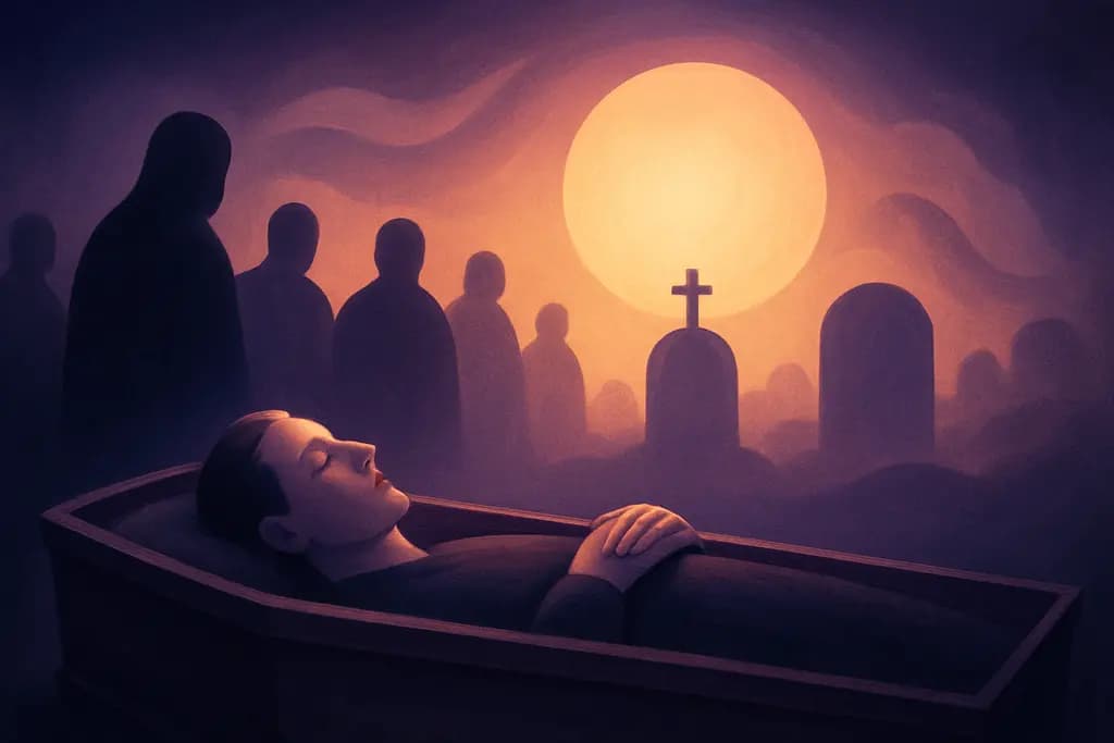 Dream illustration: Seeing your own funeral