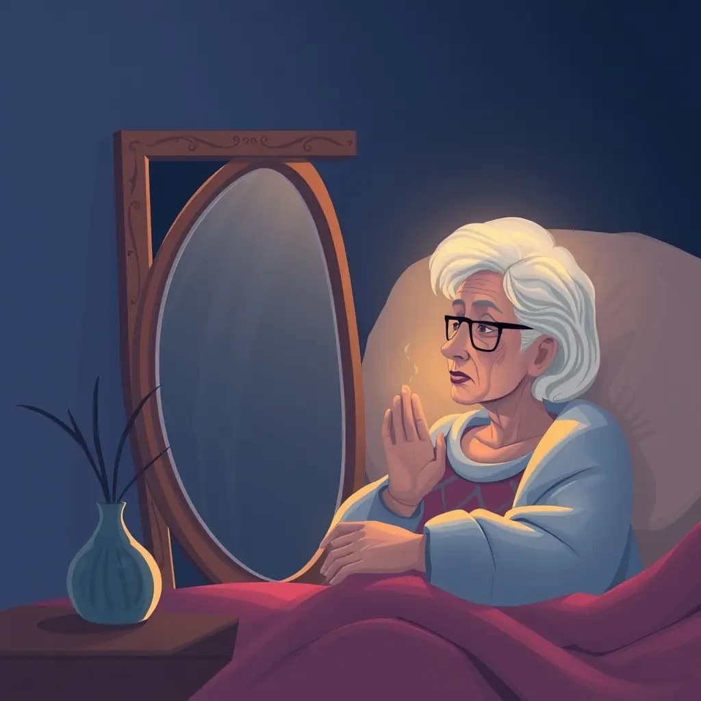 Dream illustration: Seeing Your Reflection Younger or Older