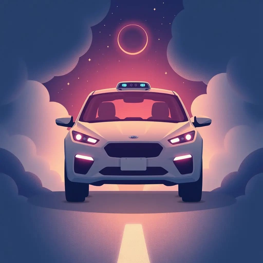 Dream illustration: Self-driving car stalls