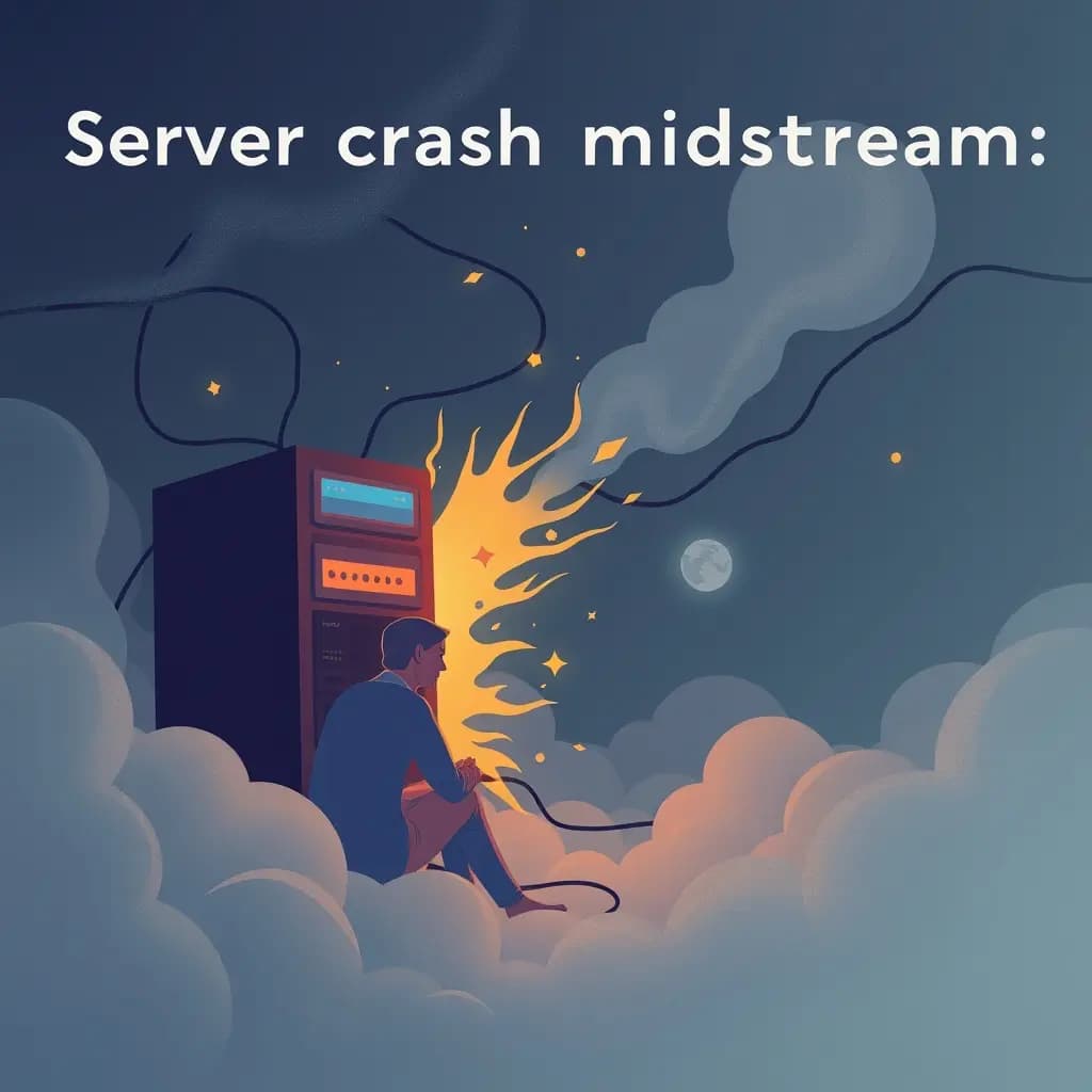 Dream illustration: Server crashes midstream