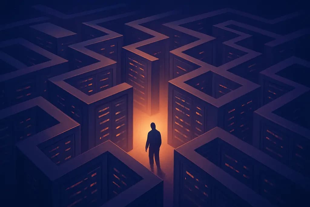 Dream illustration: Server Room Labyrinth