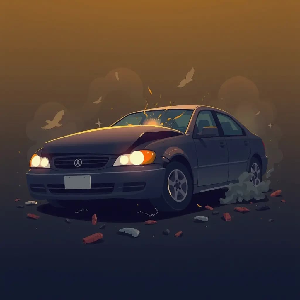 Dream illustration: Severe car crash