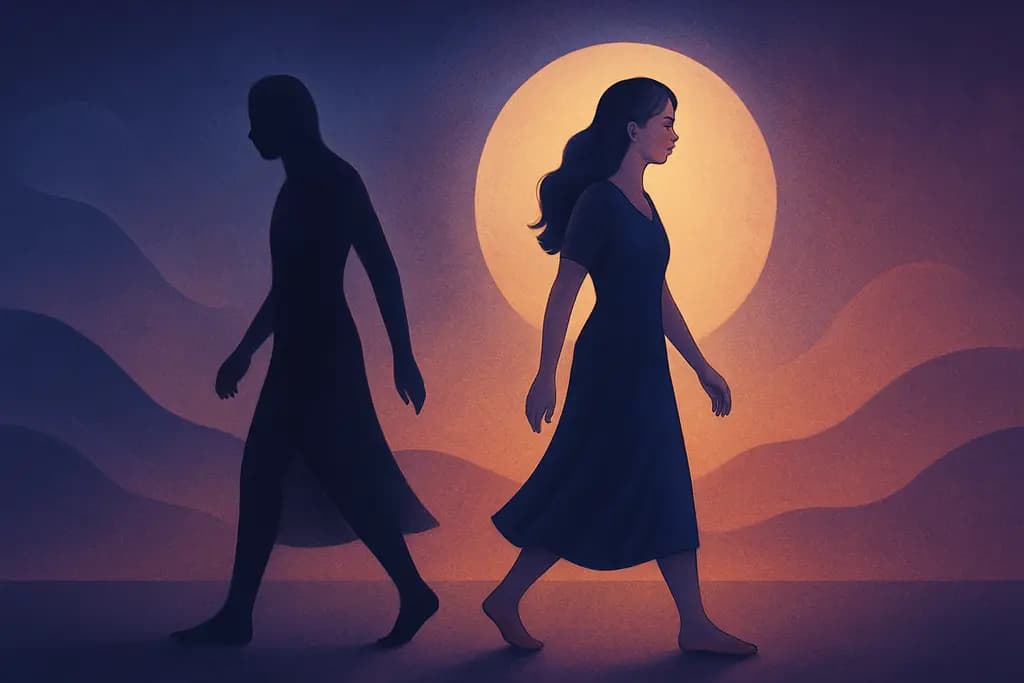 Dream illustration: Shadow Detaches and Walks Away