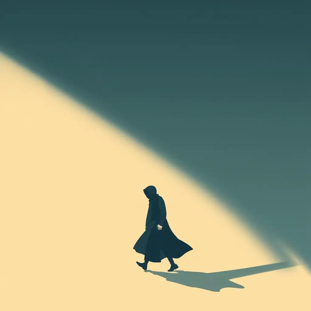 Dream illustration: Shadow following in daylight