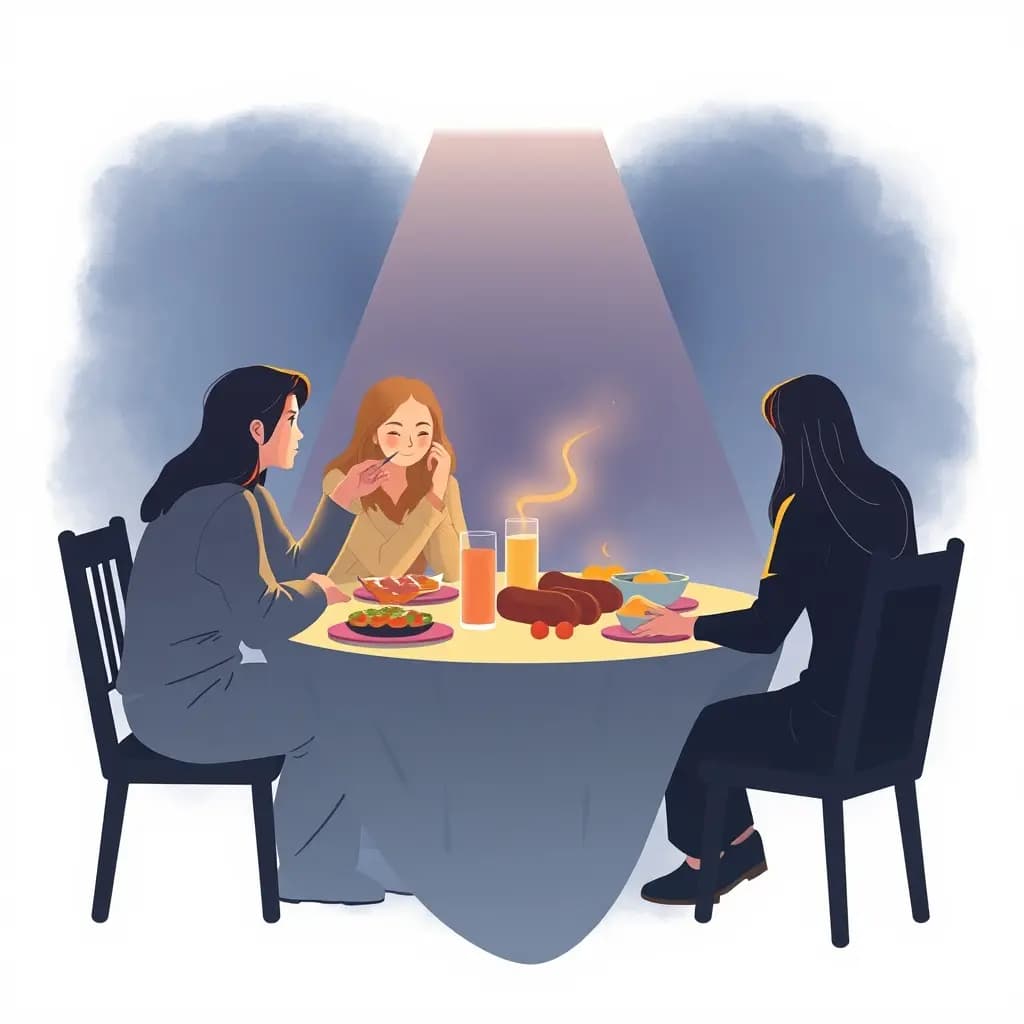 Dream illustration: Sharing a meal with strangers