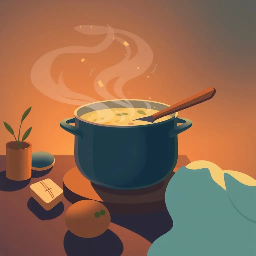 Dream illustration: Sharing a pot of soup
