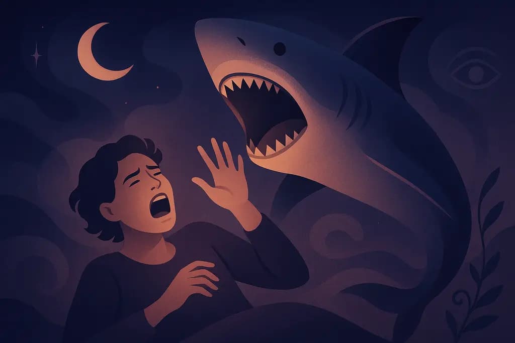 Dream illustration: Shark attack dream