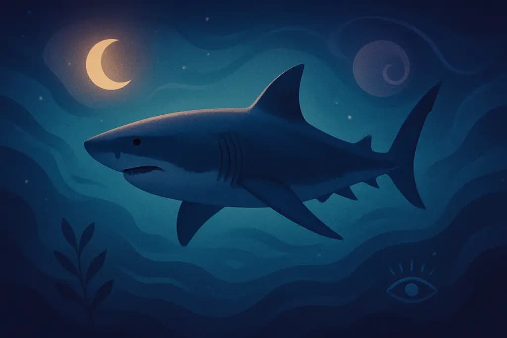 Dream illustration: Sharks in water
