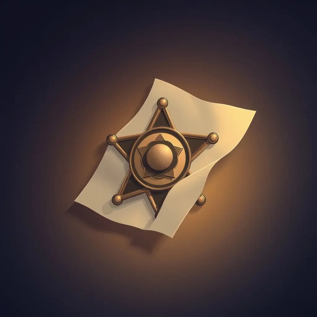 Dream illustration: Sheriff's badge turns to paper