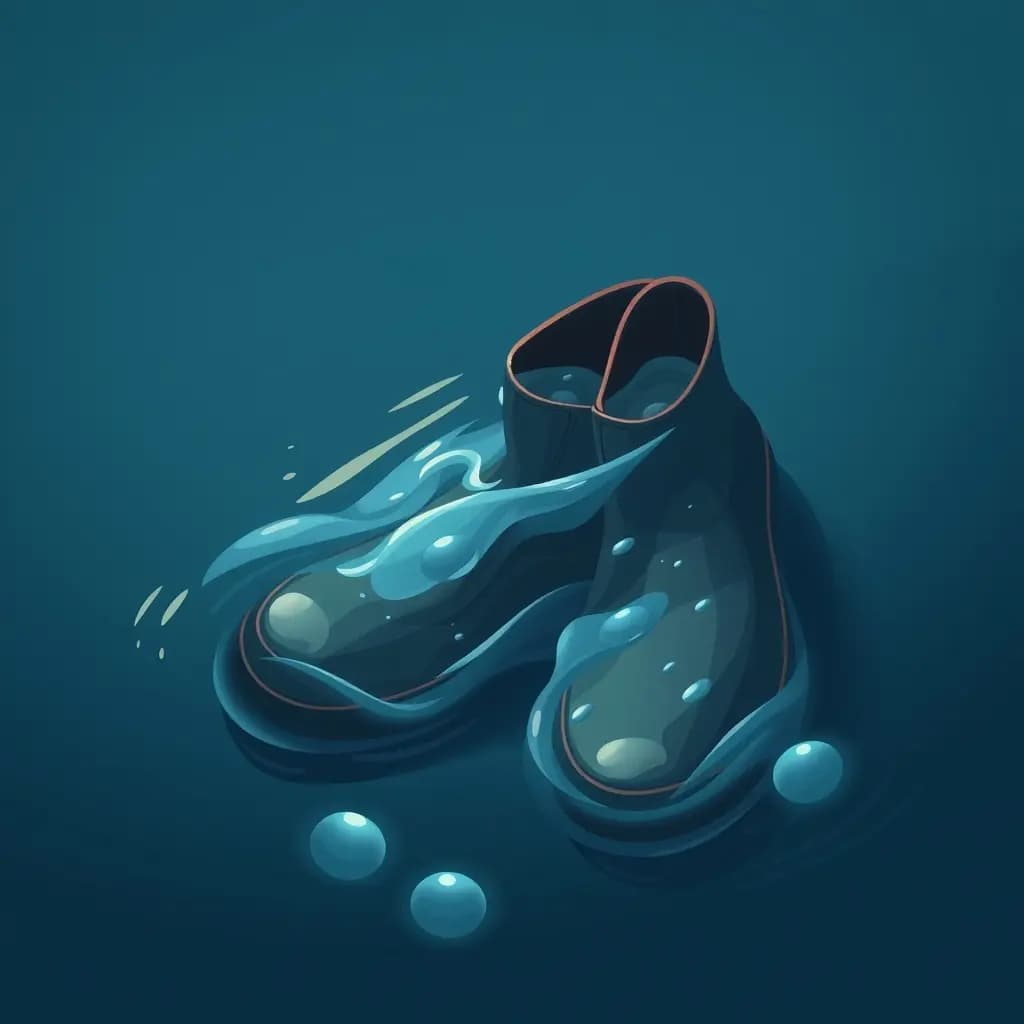 Dream illustration: Shoes full of water