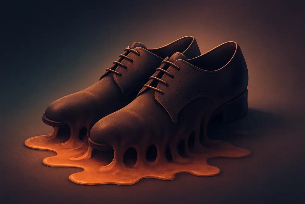 Dream illustration: Shoes Melting