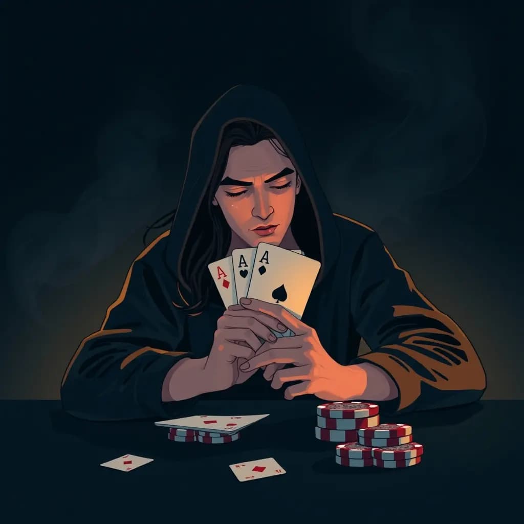 Dream illustration: Showing Your Poker Cards Too Early