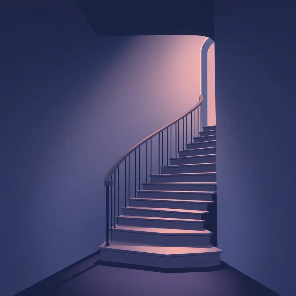 Dream illustration: Sideways staircase