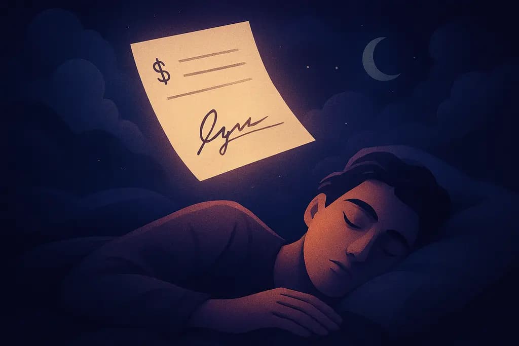 Dream illustration: Signed Payout Slip