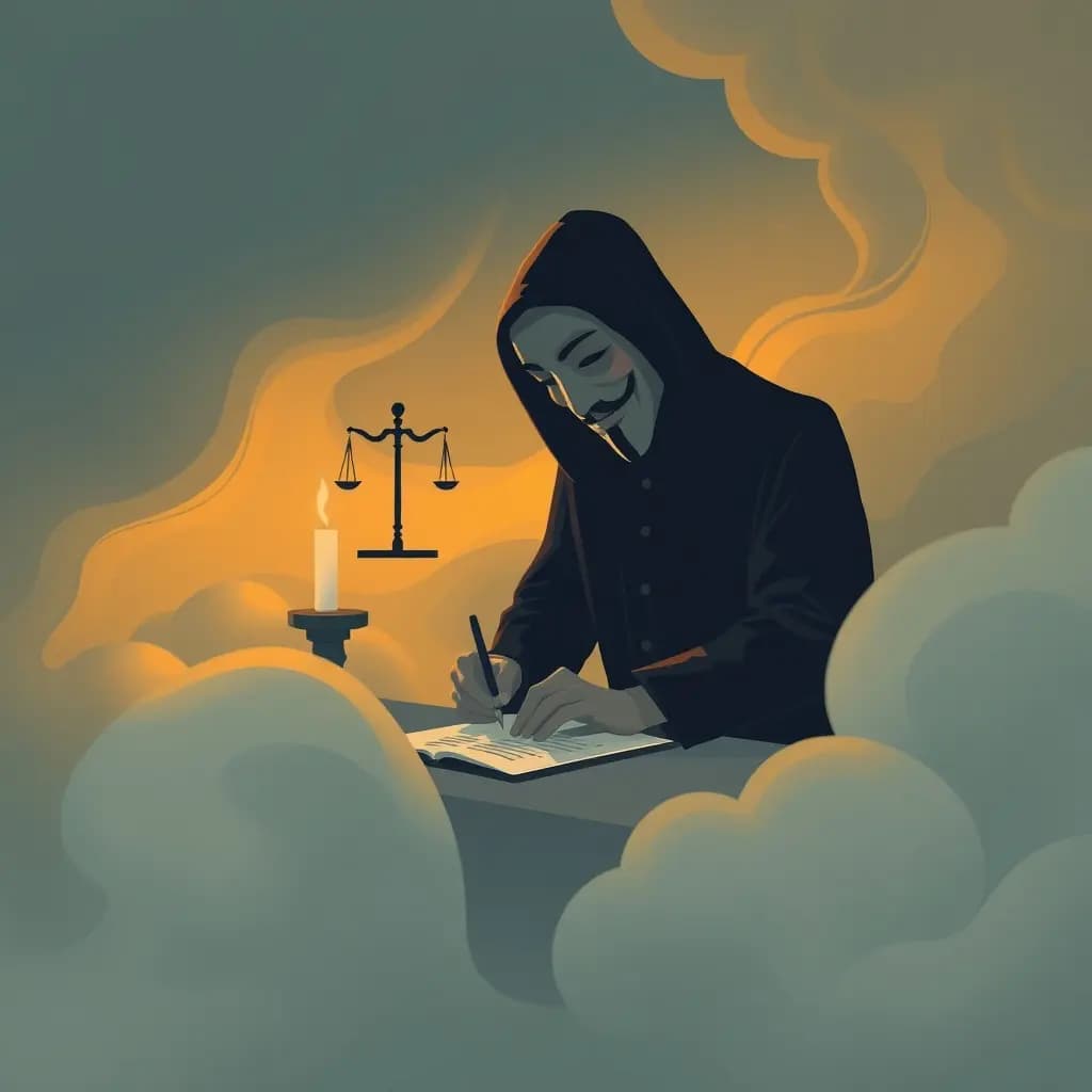 Dream illustration: Signing anonymous pardon