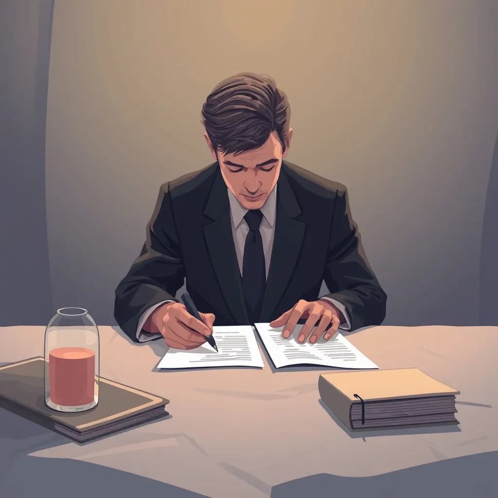 Dream illustration: Signing divorce papers