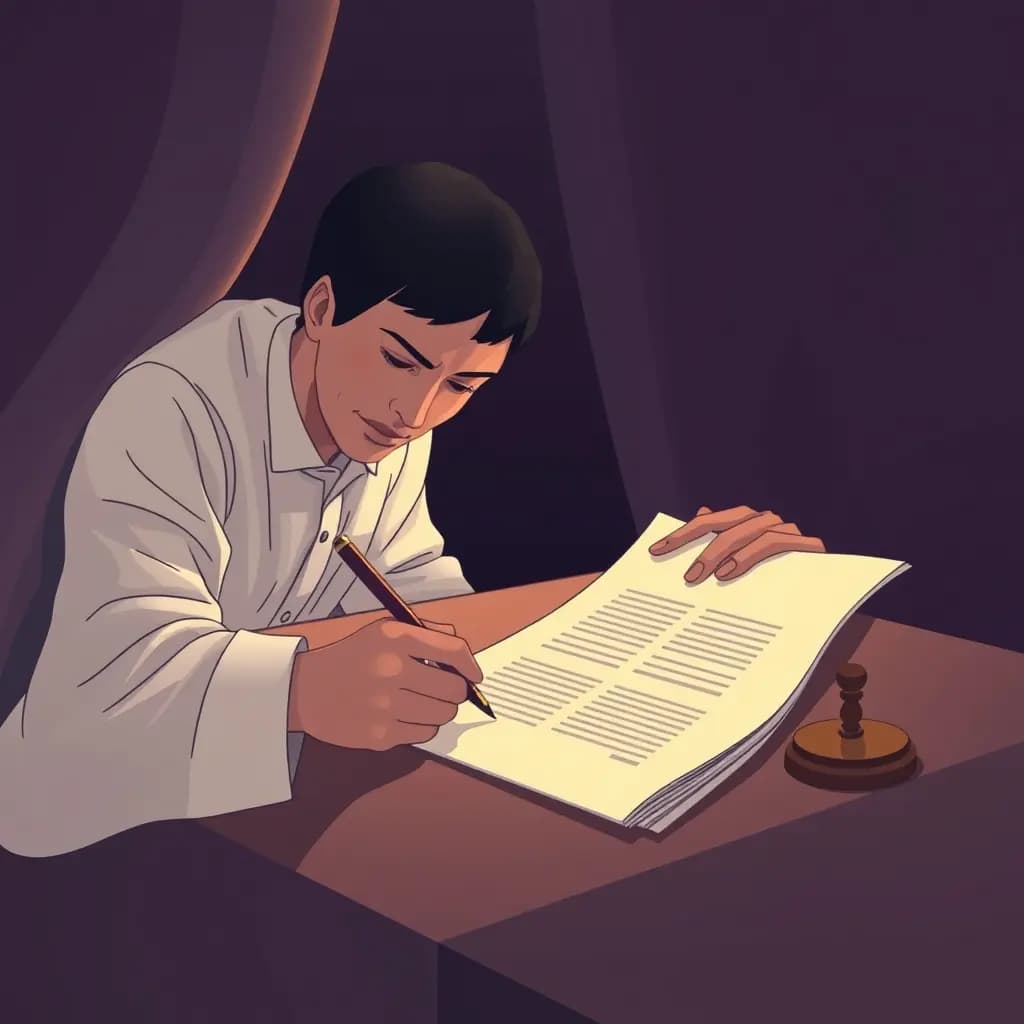 Dream illustration: Signing sealed legal papers