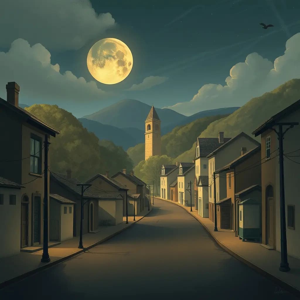 Dream illustration: Silent empty town