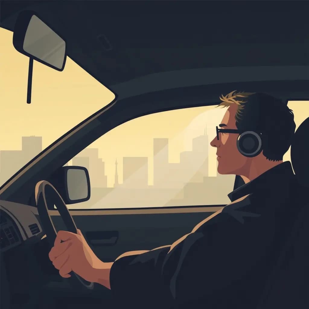 Dream illustration: Silent taxi driver