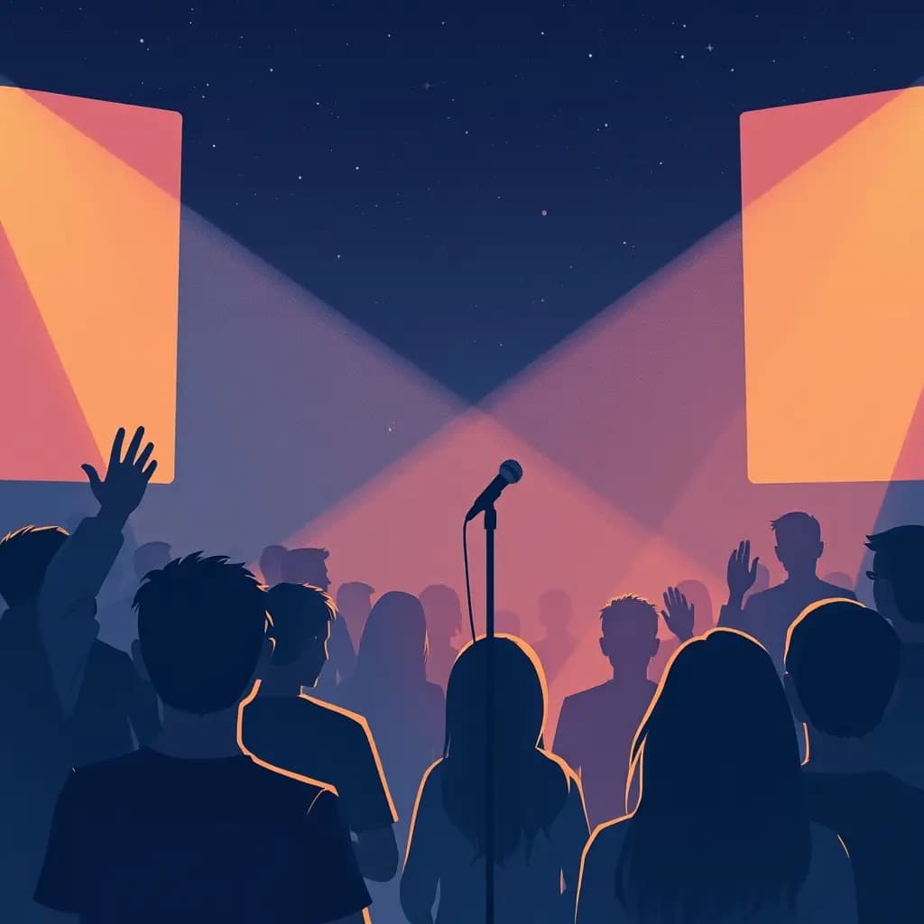 Dream illustration: Singing perfectly in public