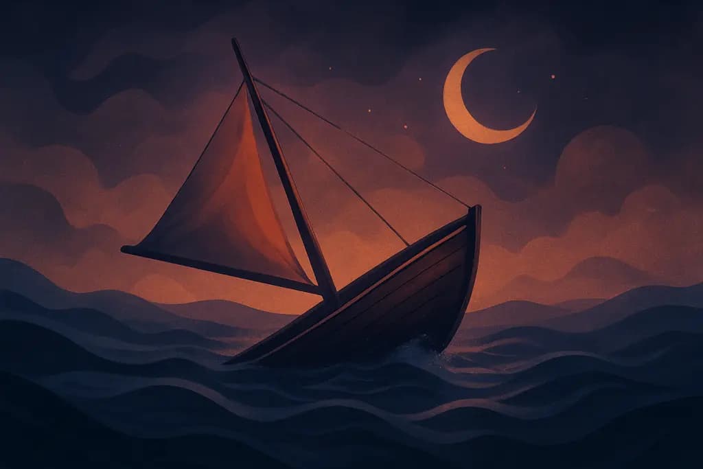 Dream illustration: Sinking boat