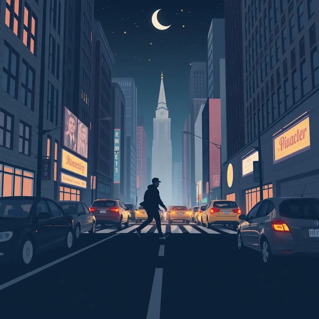 Dream illustration: Sleepwalking into city streets