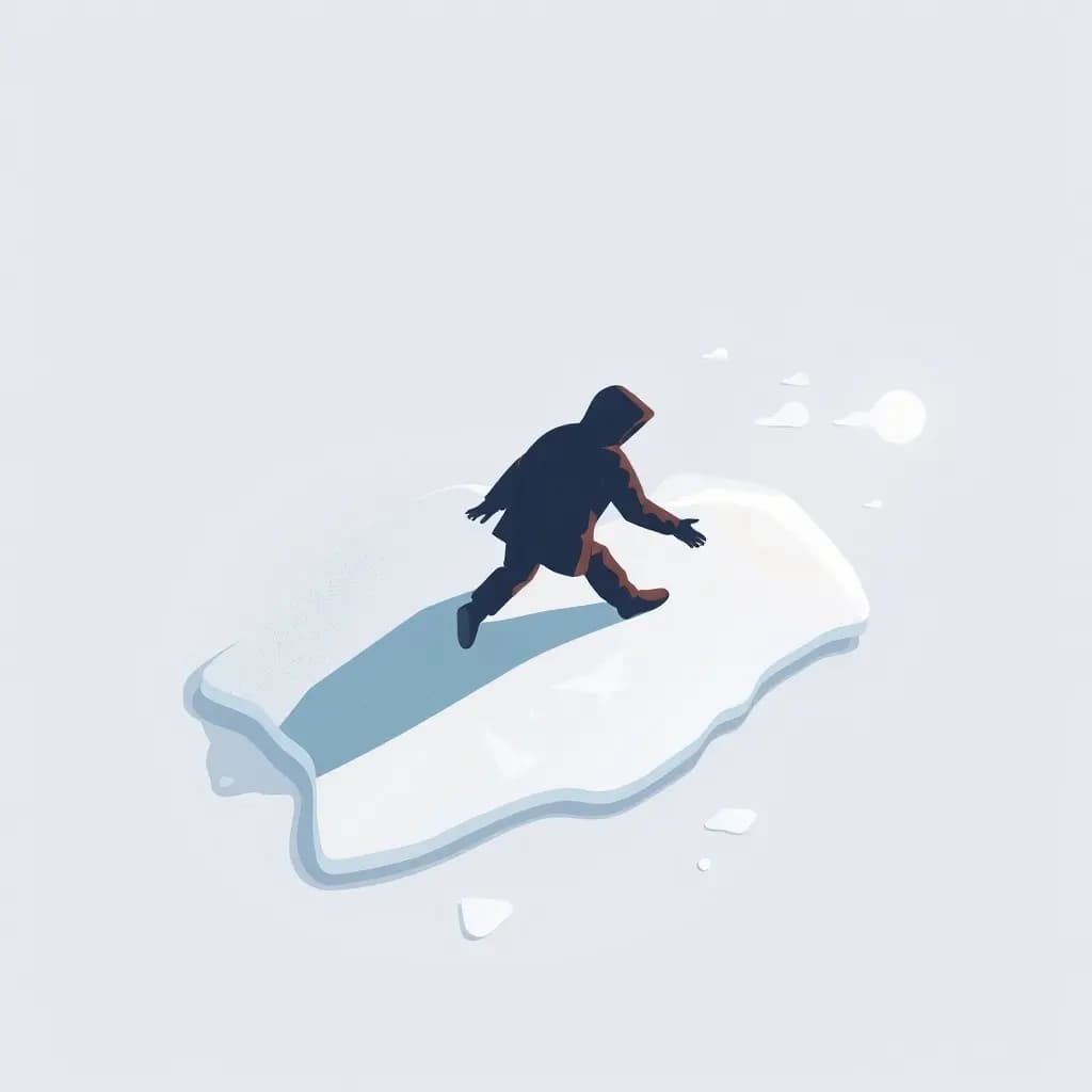 Dream illustration: Slipping on ice