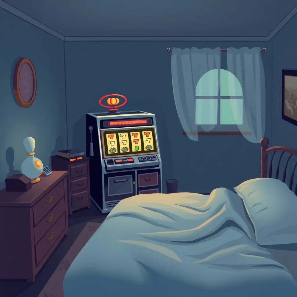 Dream illustration: a Slot Machine in Your Childhood Bedroom