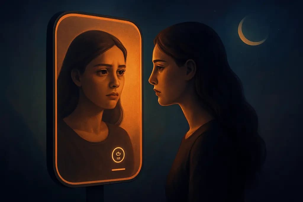Dream illustration: Smart Mirror Lying