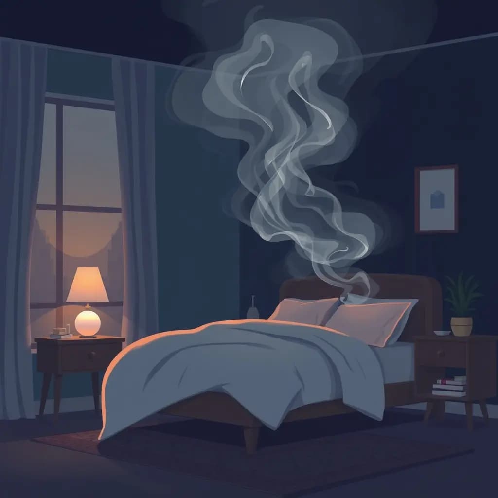 Dream illustration: Smoke fills bedroom