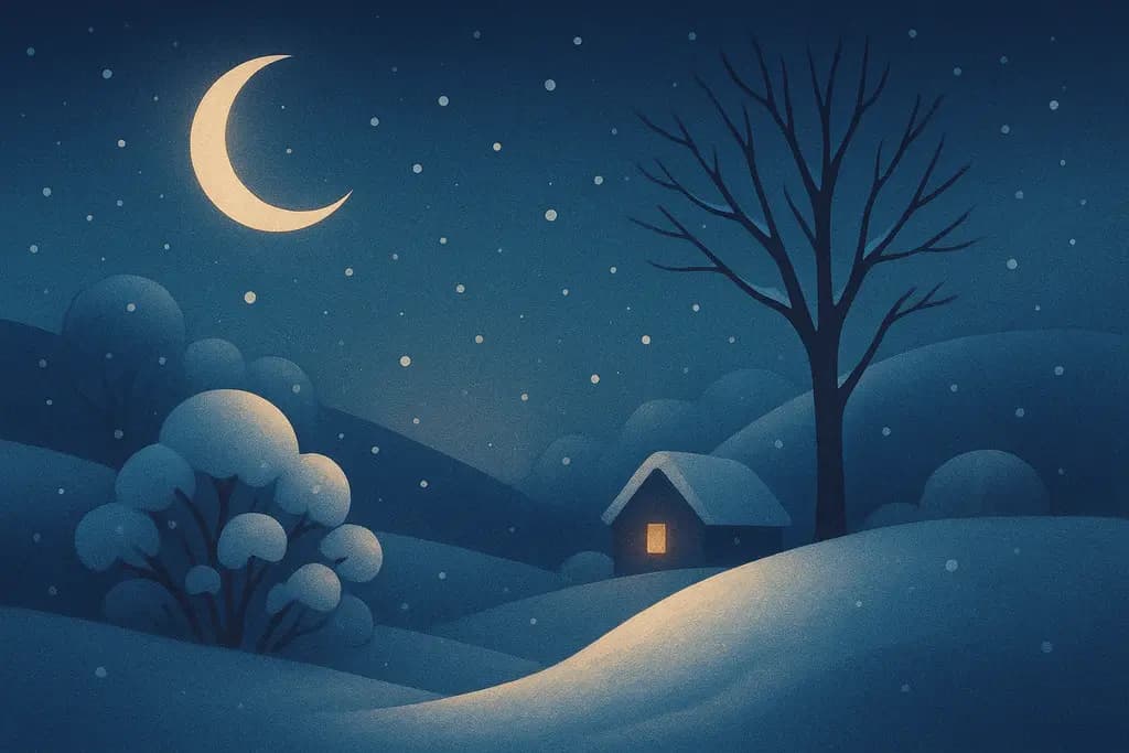 Dream illustration: Snow covering everything overnight