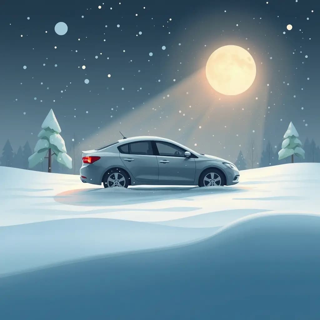 Dream illustration: Snow trapping your car
