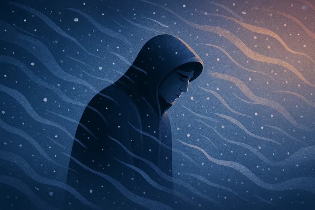Dream illustration: Snowstorm trapping you