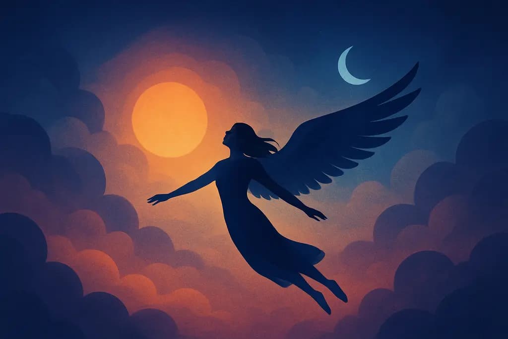 Dream illustration: Soaring or flying freely
