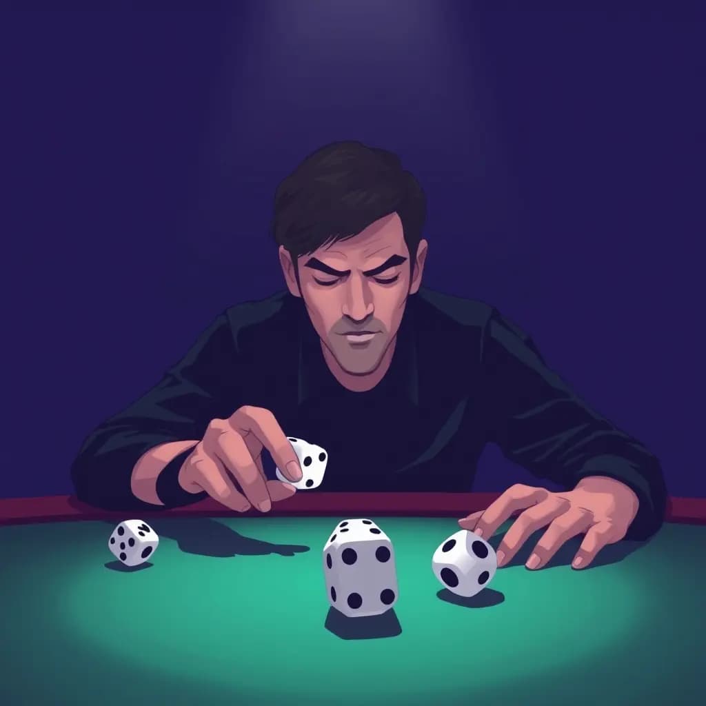 Dream illustration: Someone Else Rolling Dice for You