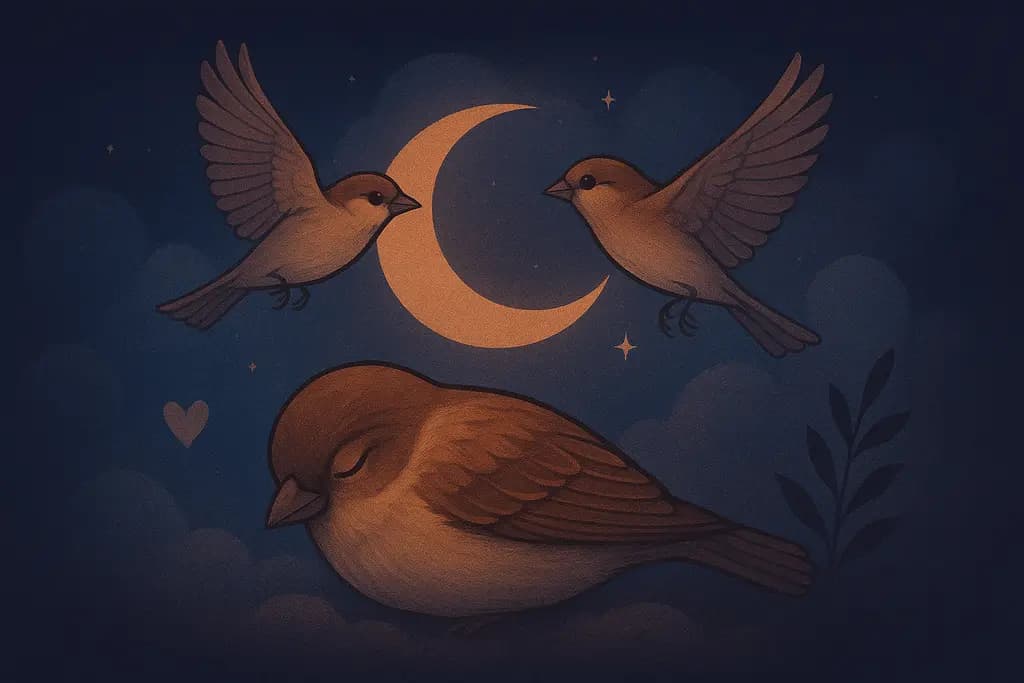 Dream illustration: Sparrows