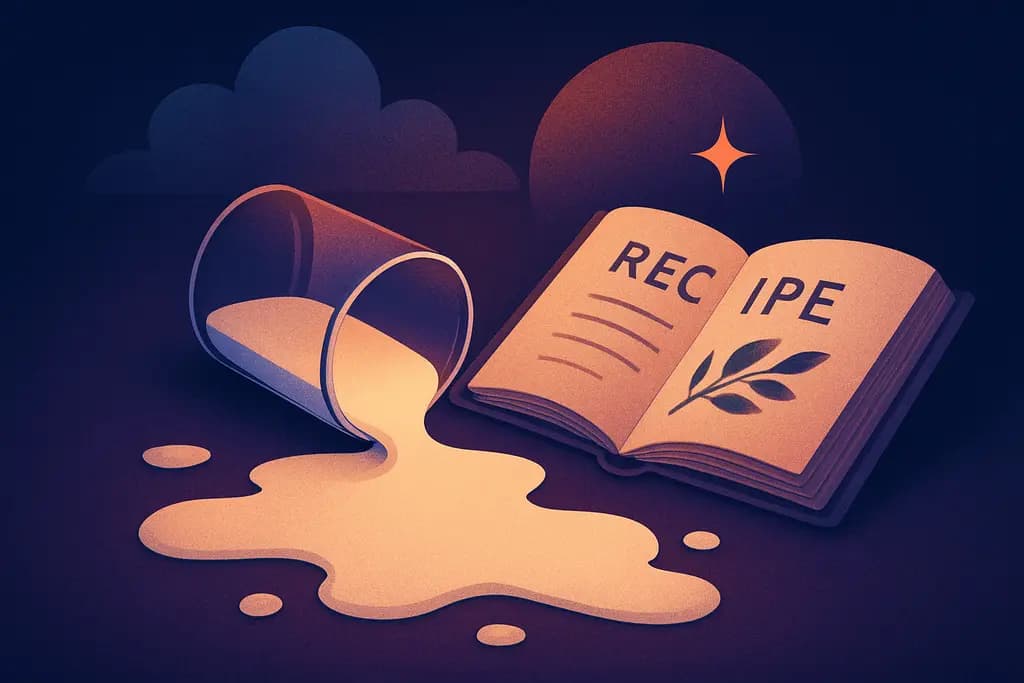 Dream illustration: Spilled milk or ruined recipe