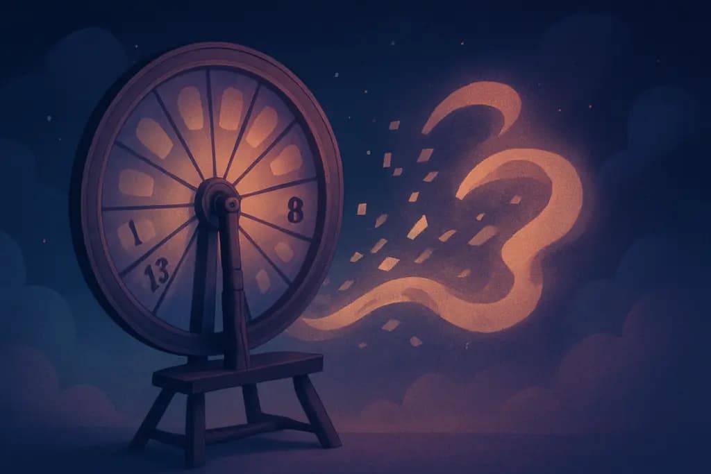 Dream illustration: Spinning Wheel Losing Its Numbers