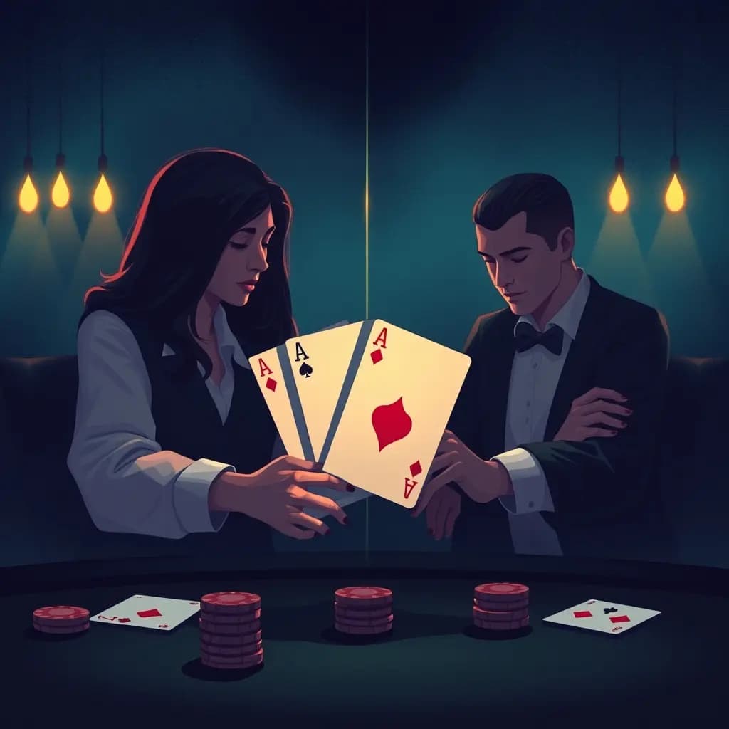Dream illustration: Splitting Aces in Blackjack
